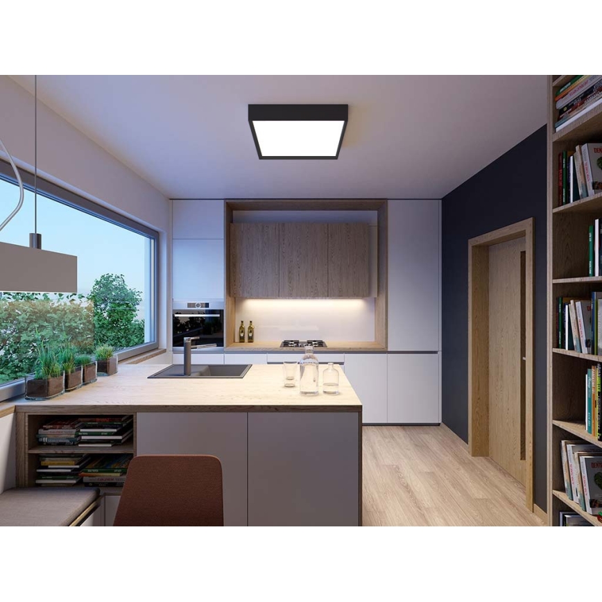 LED2 - Plafón LED MILO LED/30W/230V negro 3000/4000K