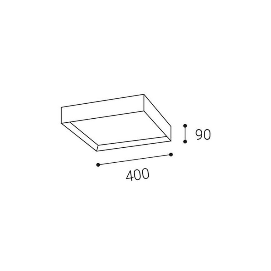 LED2 - Plafón LED MILO LED/30W/230V negro 3000/4000K