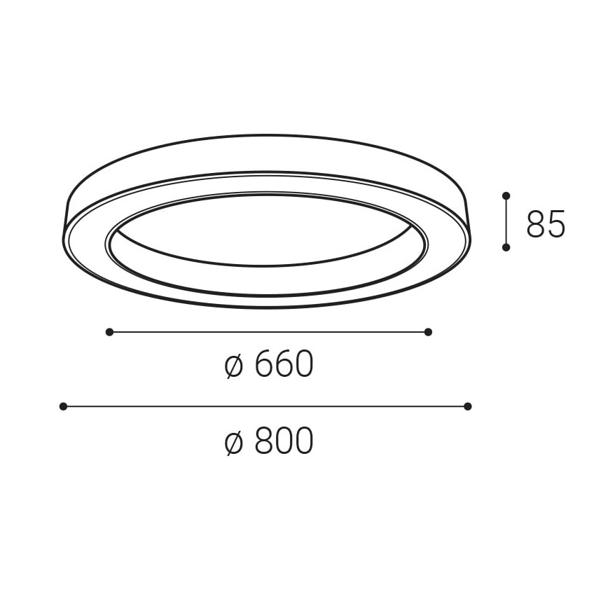 LED2 - Plafón LED regulable SATURN LED/60W/230V 3000K/4000K negro