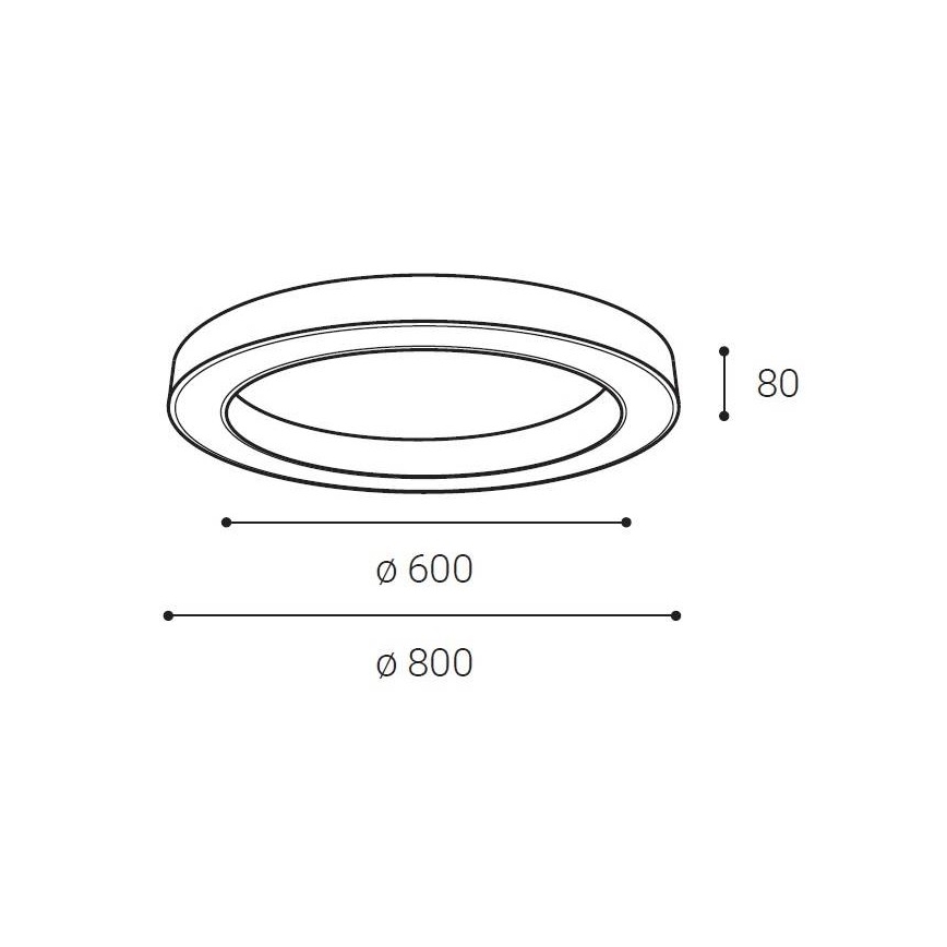 LED2 - Plafón LED SATURN LED/80W/230V 3000K/4000K negro
