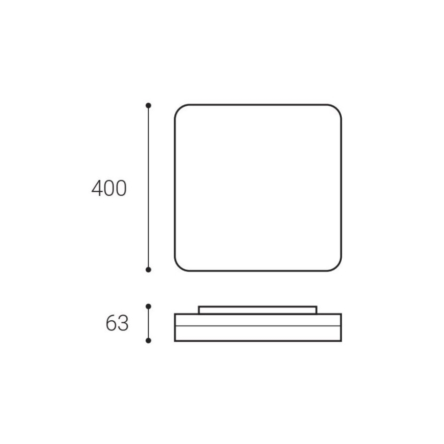 LED2 - Plafón LED SQUARE II LED/30W/230V 3000/4000/5700K IP54