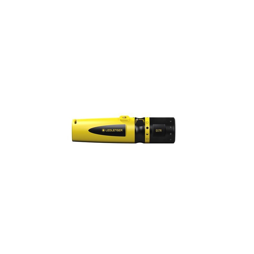 Ledlenser EX7R - Linterna recargable LED regulable, 3250 mAh, IP68, 220 lm, hasta 45 h, color amarillo