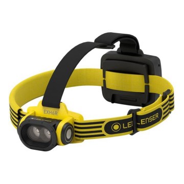 Ledlenser EXH6R - Linterna frontal recargable LED con regulación de intensidad/1900 mAh IP68 250 lm 15 h amarilla