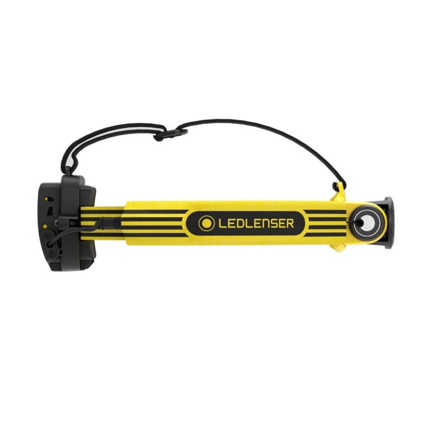 Ledlenser EXH6R - Linterna frontal recargable LED con regulación de intensidad/1900 mAh IP68 250 lm 15 h amarilla