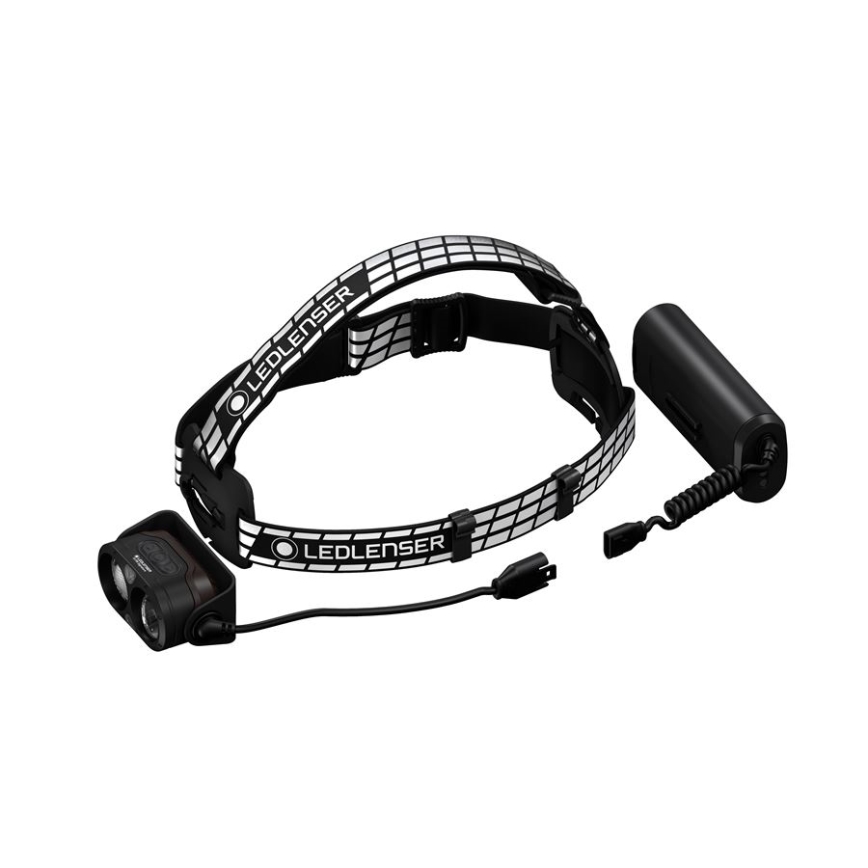 Ledlenser H19R SIGNATURE - linterna frontal recargable LED regulable, 4800 mAh, IP68, 4000 lm, 20 h, negra