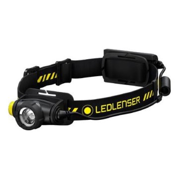 Ledlenser H5R WORK - linterna frontal recargable LED regulable, 1800 mAh, IP67, 500 lm, 45 h, negra