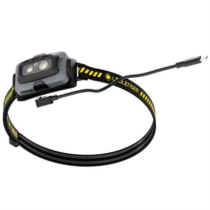 Ledlenser HF4R Work - Linterna frontal recargable LED con regulación de intensidad, batería 1000 mAh, resistente IP68, 500 lm, hasta 35 h, negra