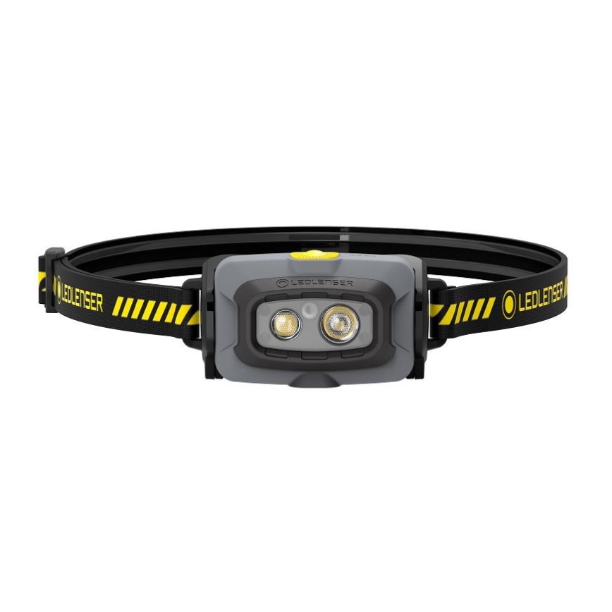 Ledlenser HF4R Work - Linterna frontal recargable LED con regulación de intensidad, batería 1000 mAh, resistente IP68, 500 lm, hasta 35 h, negra