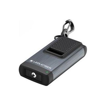 Ledlenser K4R GRAY - linterna de bolsillo LED recargable y regulable, batería 180 mAh, protección IP2X, 120 lm