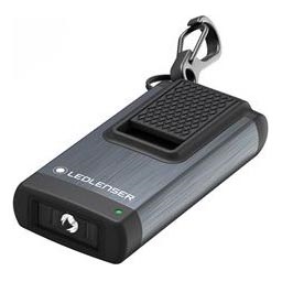 Ledlenser K4R GRAY - linterna de bolsillo LED recargable y regulable, batería 180 mAh, protección IP2X, 120 lm