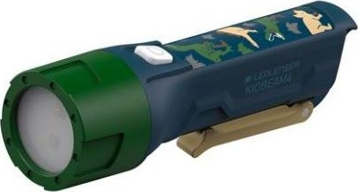 Ledlenser KIDBEAM4 DINO - Linterna infantil LED regulable LED/2xAAA IP44 verde