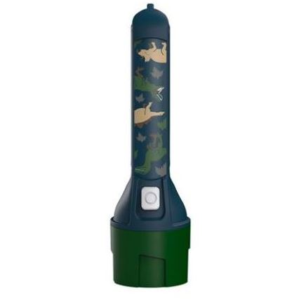 Ledlenser KIDBEAM4 DINO - Linterna infantil LED regulable LED/2xAAA IP44 verde
