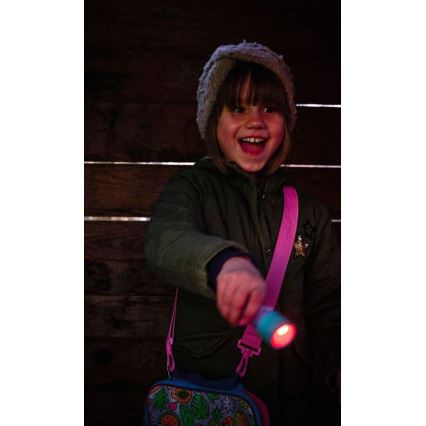 Ledlenser KIDBEAM4 RAINBOW - Linterna infantil LED regulable LED/2xAAA IP44 violeta