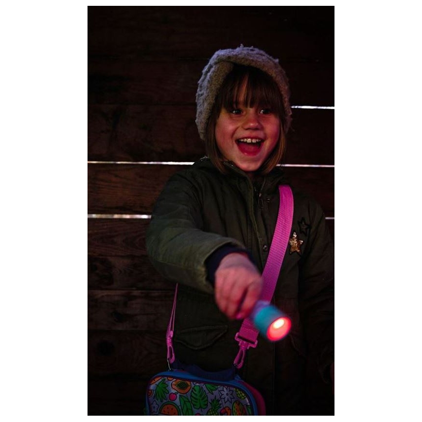 Ledlenser KIDBEAM4 RAINBOW - Linterna infantil LED regulable LED/2xAAA IP44 violeta