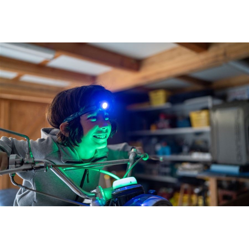 Ledlenser KIDCAMP6 DINO - Lámpara portátil LED regulable, 3x AAA, IP44, verde