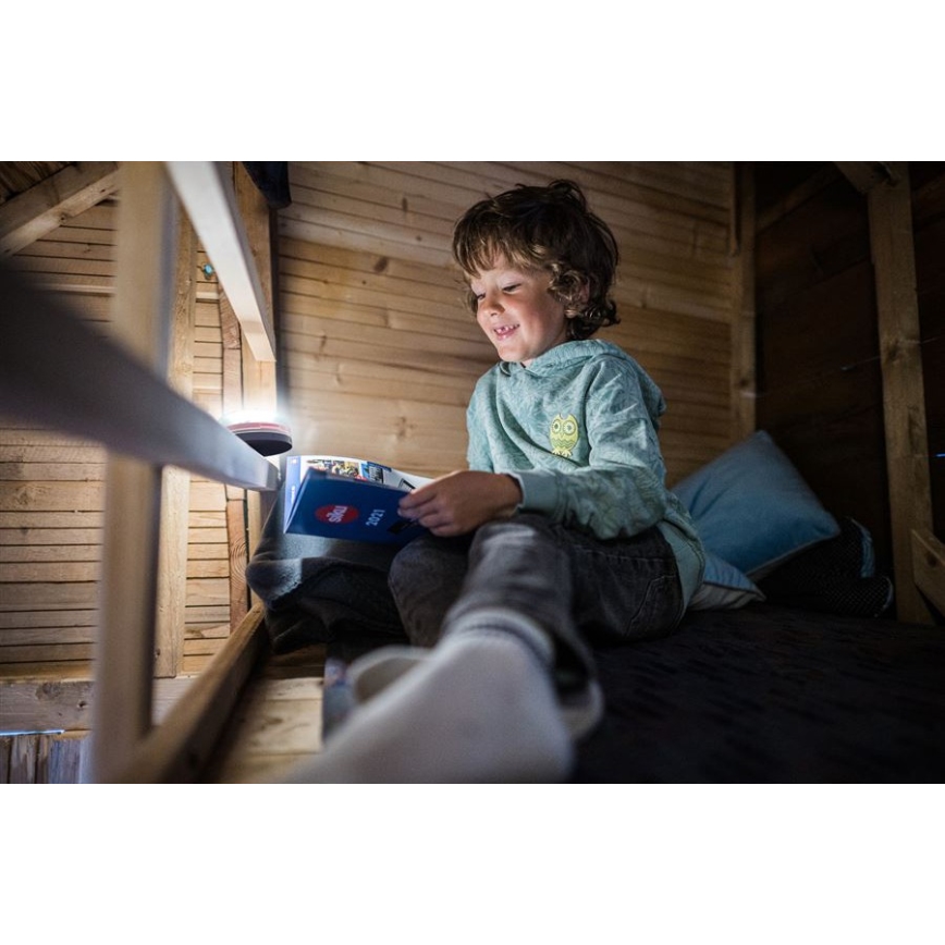 Ledlenser KIDCAMP6 DINO - Lámpara portátil LED regulable, 3x AAA, IP44, verde