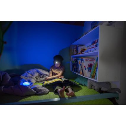 Ledlenser KIDCAMP6 RAINBOW - Lámpara LED portátil regulable, 3x AAA, IP44, azul