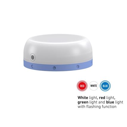 Ledlenser KIDCAMP6 RAINBOW - Lámpara LED portátil regulable, 3x AAA, IP44, azul