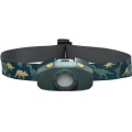 Ledlenser KIDLED2 DINO - linterna frontal infantil LED regulable, 1xAAA, IPX4, 40 lm, 20 h, verde