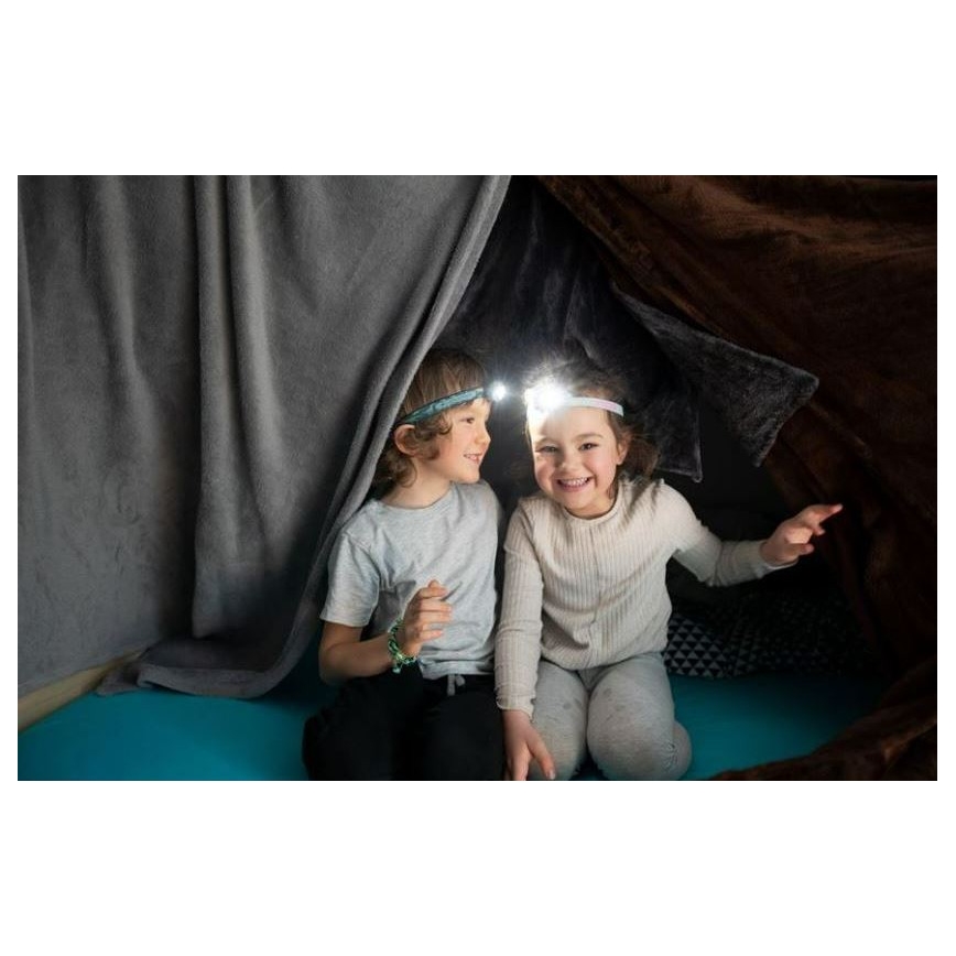 Ledlenser KIDLED2 DINO - linterna frontal infantil LED regulable, 1xAAA, IPX4, 40 lm, 20 h, verde