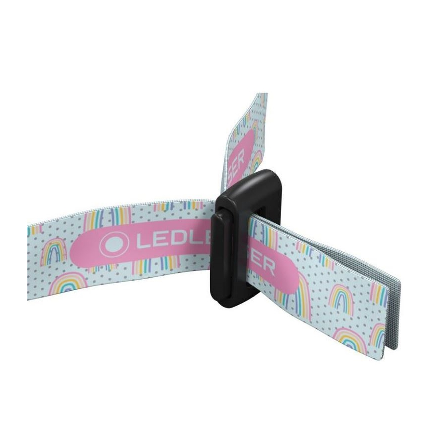 Ledlenser KIDLED2 RAINBOW - linterna frontal infantil LED regulable LED/1xAAA IPX4 40 lm 20h violeta