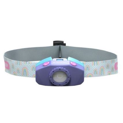 Ledlenser KIDLED2 RAINBOW - linterna frontal infantil LED regulable LED/1xAAA IPX4 40 lm 20h violeta