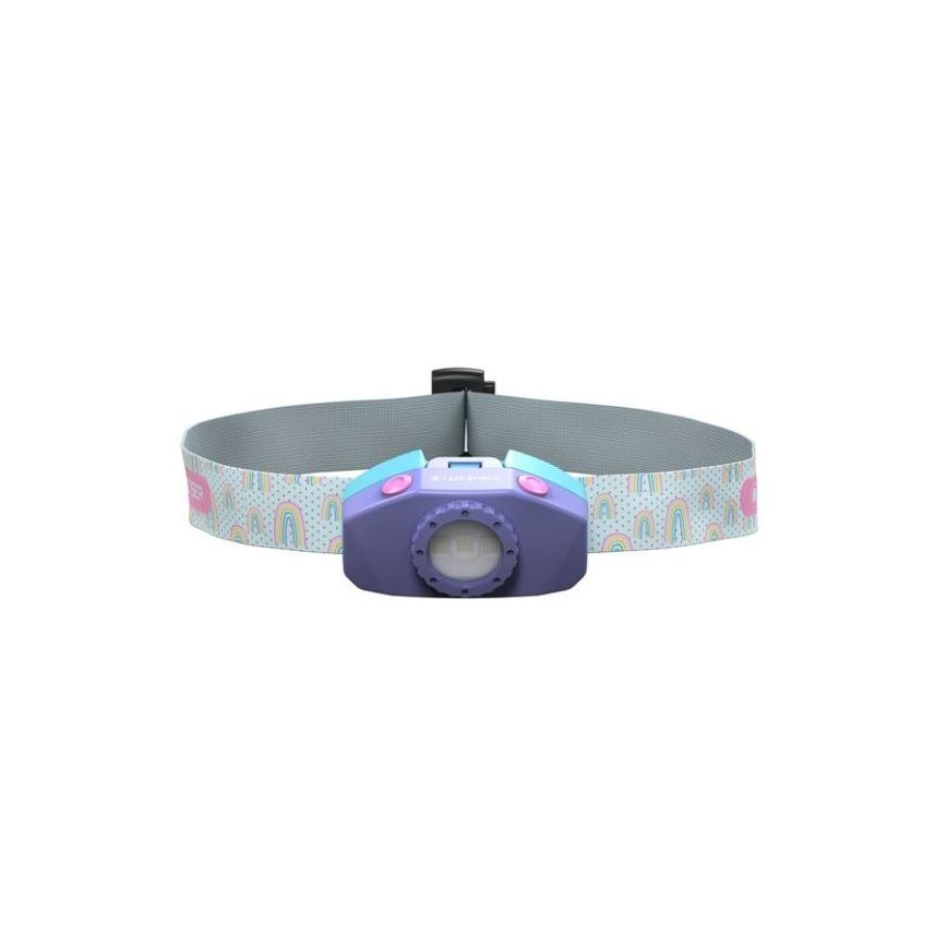 Ledlenser KIDLED2 RAINBOW - linterna frontal infantil LED regulable LED/1xAAA IPX4 40 lm 20h violeta