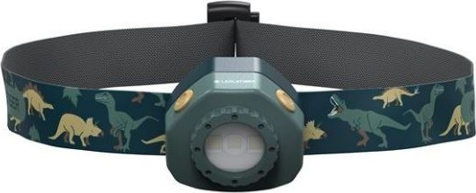 Ledlenser KIDLED4R DINO - Linterna frontal infantil recargable y regulable LED/280 mAh IPX4 40 lm 18 h verde