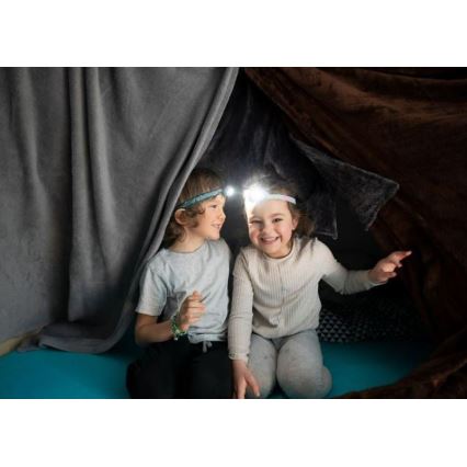 Ledlenser KIDLED4R DINO - Linterna frontal infantil recargable y regulable LED/280 mAh IPX4 40 lm 18 h verde