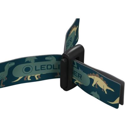 Ledlenser KIDLED4R DINO - Linterna frontal infantil recargable y regulable LED/280 mAh IPX4 40 lm 18 h verde