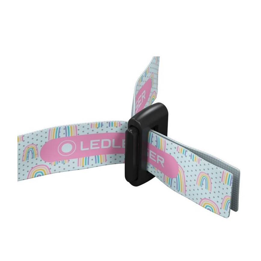Ledlenser KIDLED4R RAINBOW - linterna frontal infantil recargable LED regulable / 280 mAh IPX4 40 lm 18 h violeta