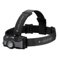 Ledlenser MH7 - linterna frontal recargable LED regulable, 1550 mAh, IP54, 600 lm, 40 h, negro/gris