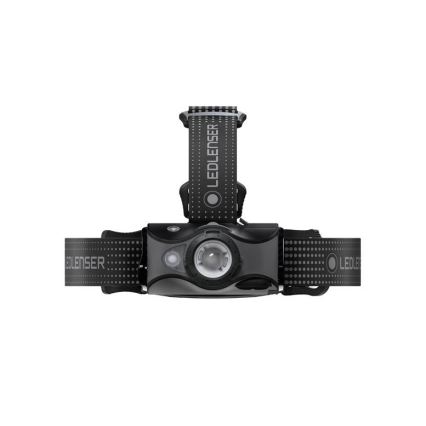 Ledlenser MH7 - linterna frontal recargable LED regulable, 1550 mAh, IP54, 600 lm, 40 h, negro/gris