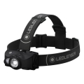 Ledlenser MH8 - Linterna frontal recargable LED regulable, 2xAA (1550 mAh), IP54, 600 lm, hasta 60 h, negra