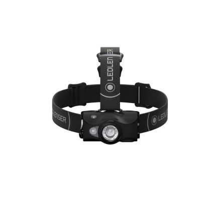 Ledlenser MH8 - Linterna frontal recargable LED regulable, 2xAA (1550 mAh), IP54, 600 lm, hasta 60 h, negra