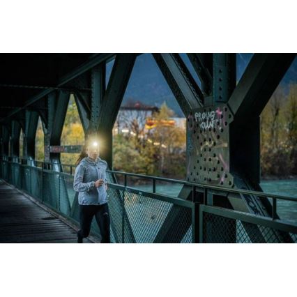 Ledlenser NEO1R - linterna frontal recargable LED regulable, 730 mAh, IP67, 250 lm, 15 h, verde