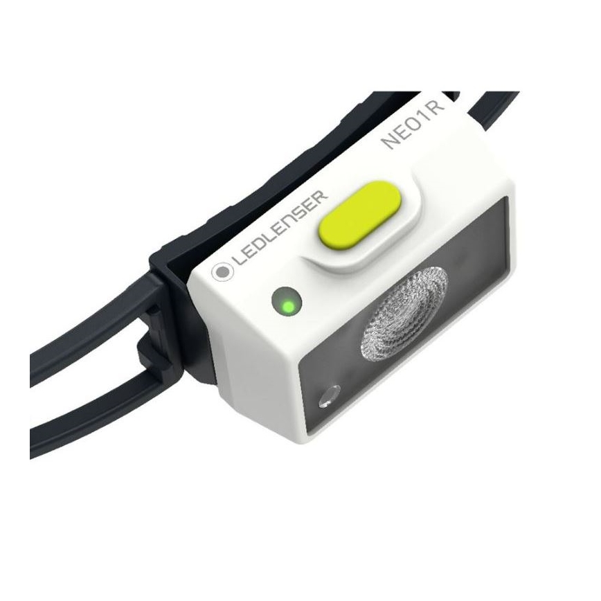 Ledlenser NEO1R - linterna frontal recargable LED regulable, 730 mAh, IP67, 250 lm, 15 h, verde
