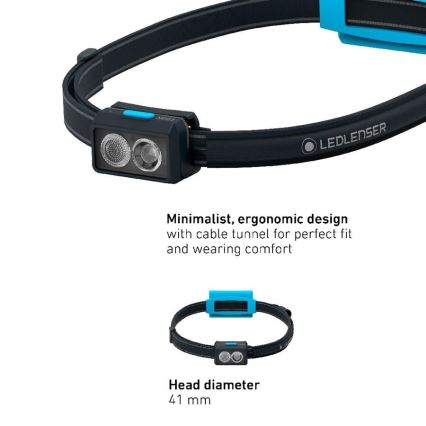 Ledlenser NEO3 - Linterna frontal LED regulable LED/3xAAA IP54 400 lm 20 h azul
