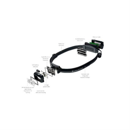 Ledlenser NEO3 - linterna frontal LED regulable LED/3xAAA IP54 400 lm 20 h negro/blanco