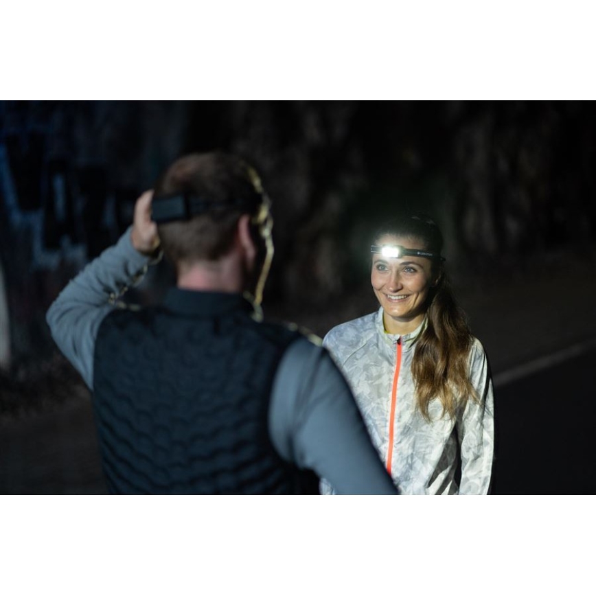 Ledlenser NEO5R - linterna frontal recargable LED regulable/1800 mAh IP54 600 lm 35 h negra/blanca