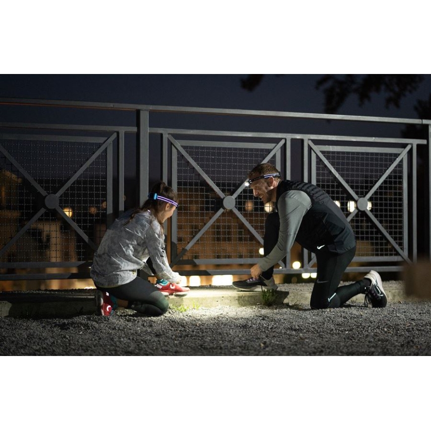Ledlenser NEO5R - linterna frontal recargable LED regulable/1800 mAh IP54 600 lm 35 h negra/blanca