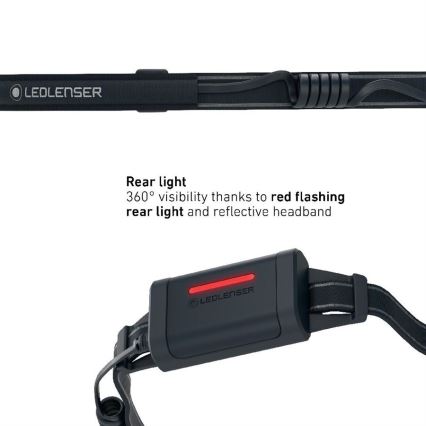Ledlenser NEO5R - linterna frontal recargable LED regulable/1800 mAh IP54 600 lm 35 h negra/blanca