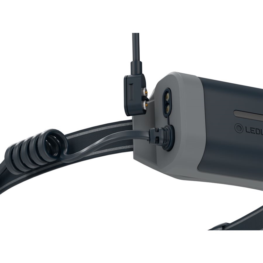 Ledlenser NEO9R - Linterna frontal recargable regulable LED/5000 mAh IP54 1200 lm 120 h negro/gris
