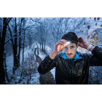 Ledlenser NEO9R - Linterna frontal recargable LED regulable/5000 mAh IP54 1200 lm 120h negro/azul