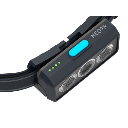 Ledlenser NEO9R - Linterna frontal recargable LED regulable/5000 mAh IP54 1200 lm 120h negro/azul
