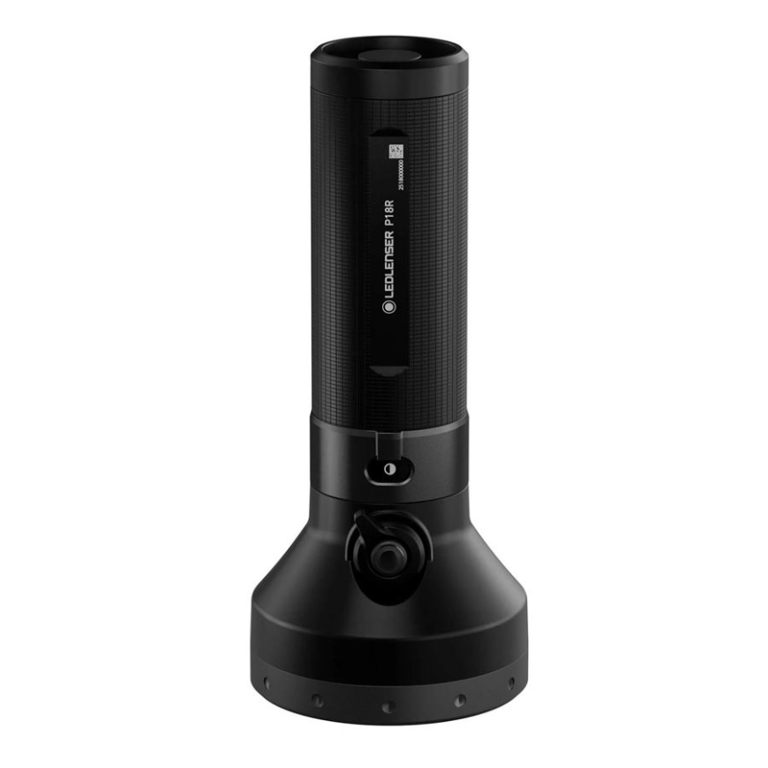 Ledlenser P18R - Linterna recargable LED regulable de alto rendimiento, 3000 mAh, IP68, 6500 lm, 45 h, negra