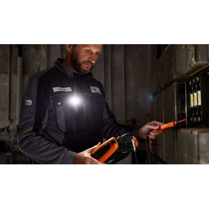Ledlenser W1R - Linterna de trabajo recargable y regulable con clip LED/740 mAh IP54 220 lm