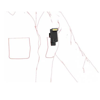 Ledlenser W1R - Linterna de trabajo recargable y regulable con clip LED/740 mAh IP54 220 lm