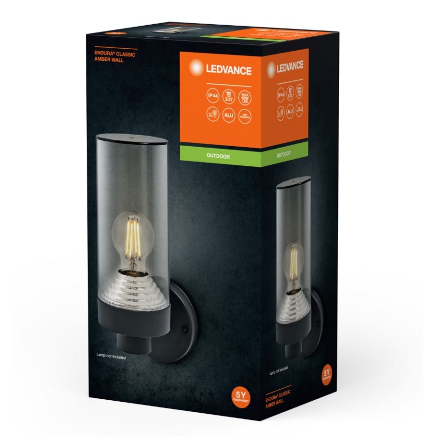 Ledvance - Aplique de exterior AMBER 1xE27/20W/230V IP44