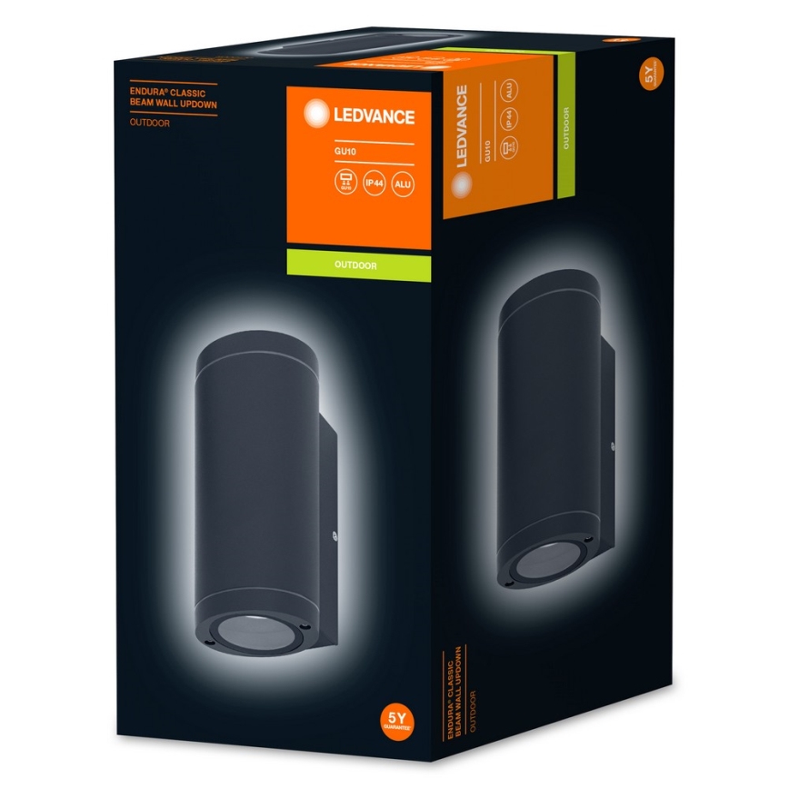 Ledvance - Aplique de exterior BEAM 2xGU10/35W/230V IP44